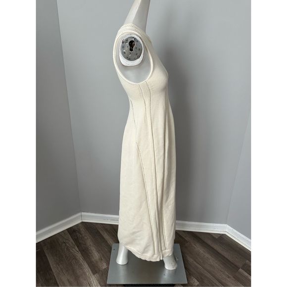 NWT Jil Sander Pointelle-knit Wool Maxi Dress - Cream - Picture 8 of 10